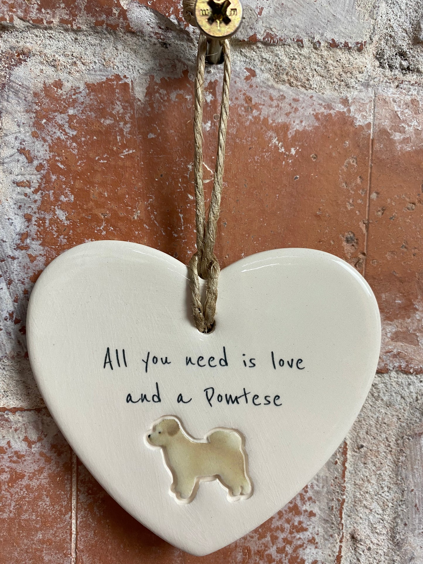 Pomtese Ceramic Heart Ornament