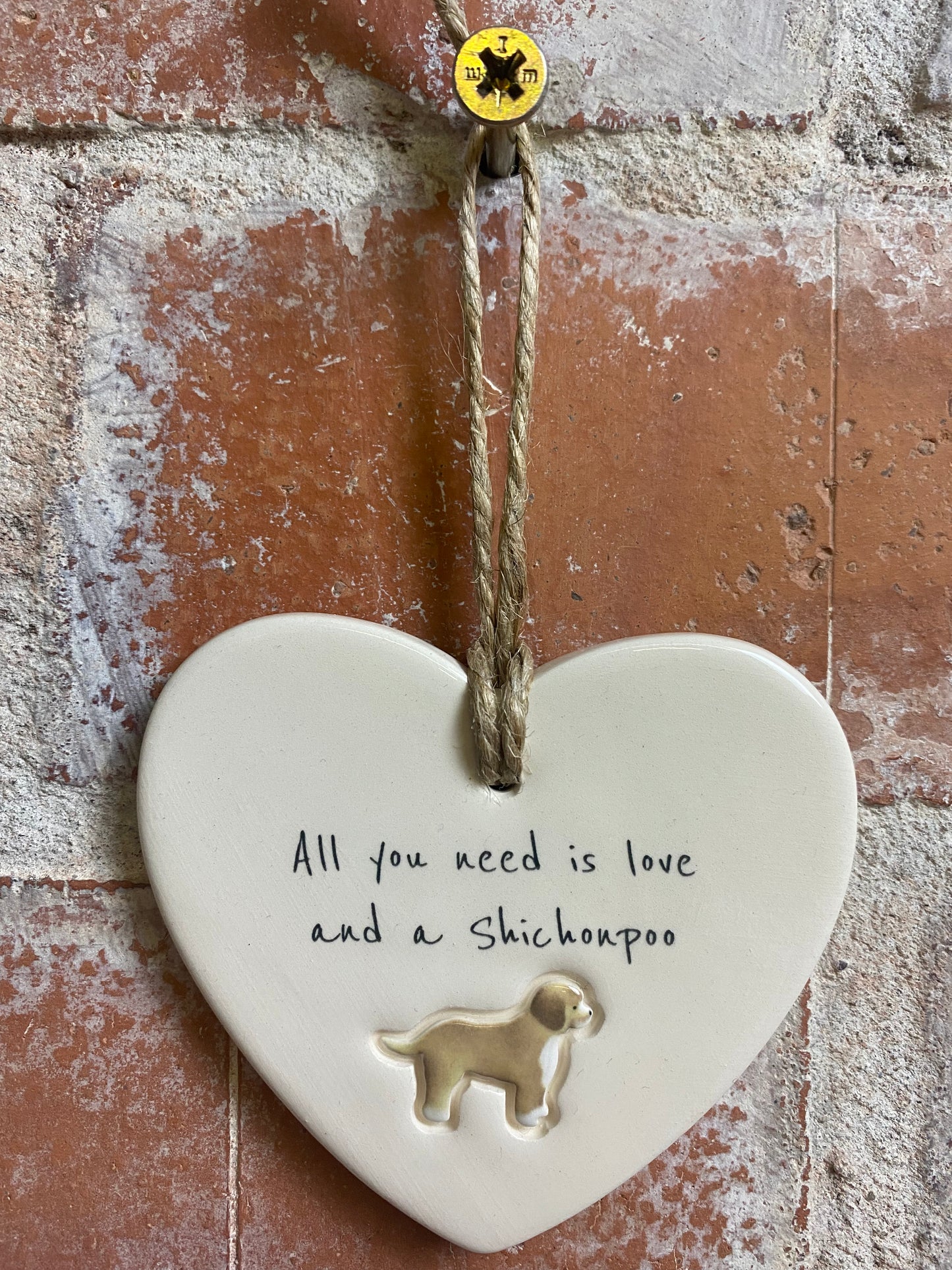 Shichonpoo Ceramic Heart Ornament