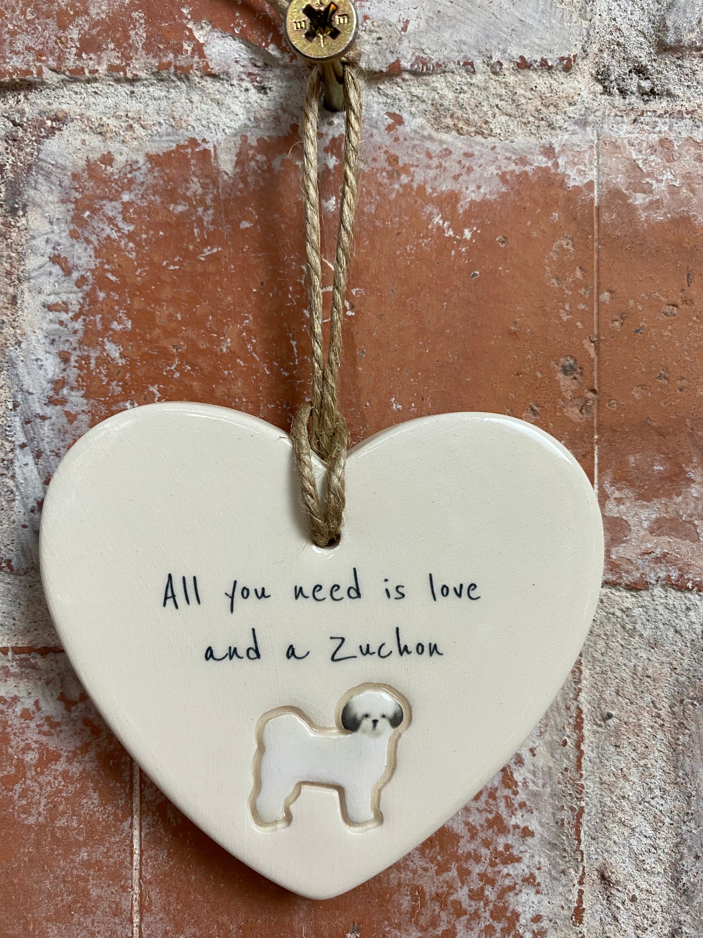 Zuchon Ceramic Heart Ornament