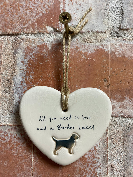 Border Lakey Ceramic Heart Ornament