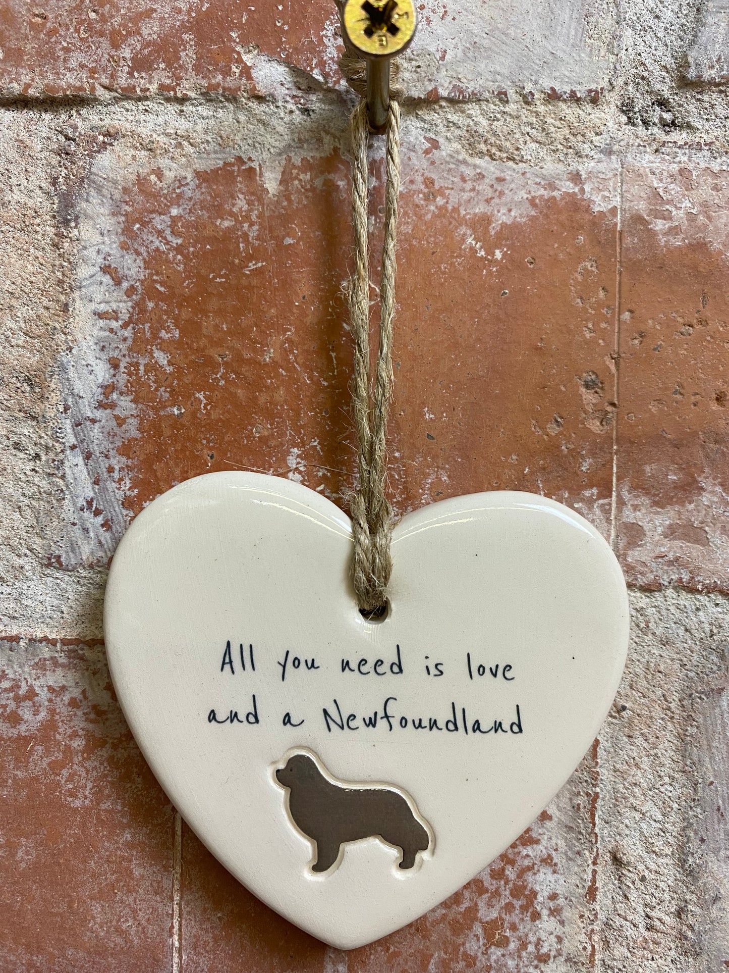 Newfoundland Ceramic Heart Ornament