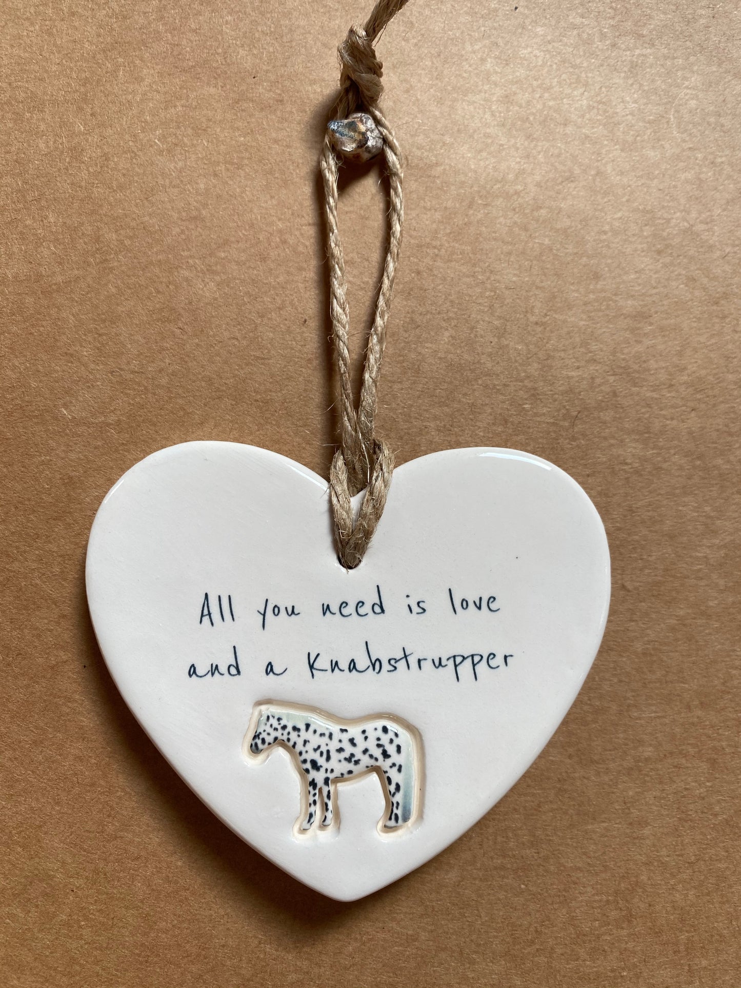 Knabstrupper Ceramic Heart Ornament
