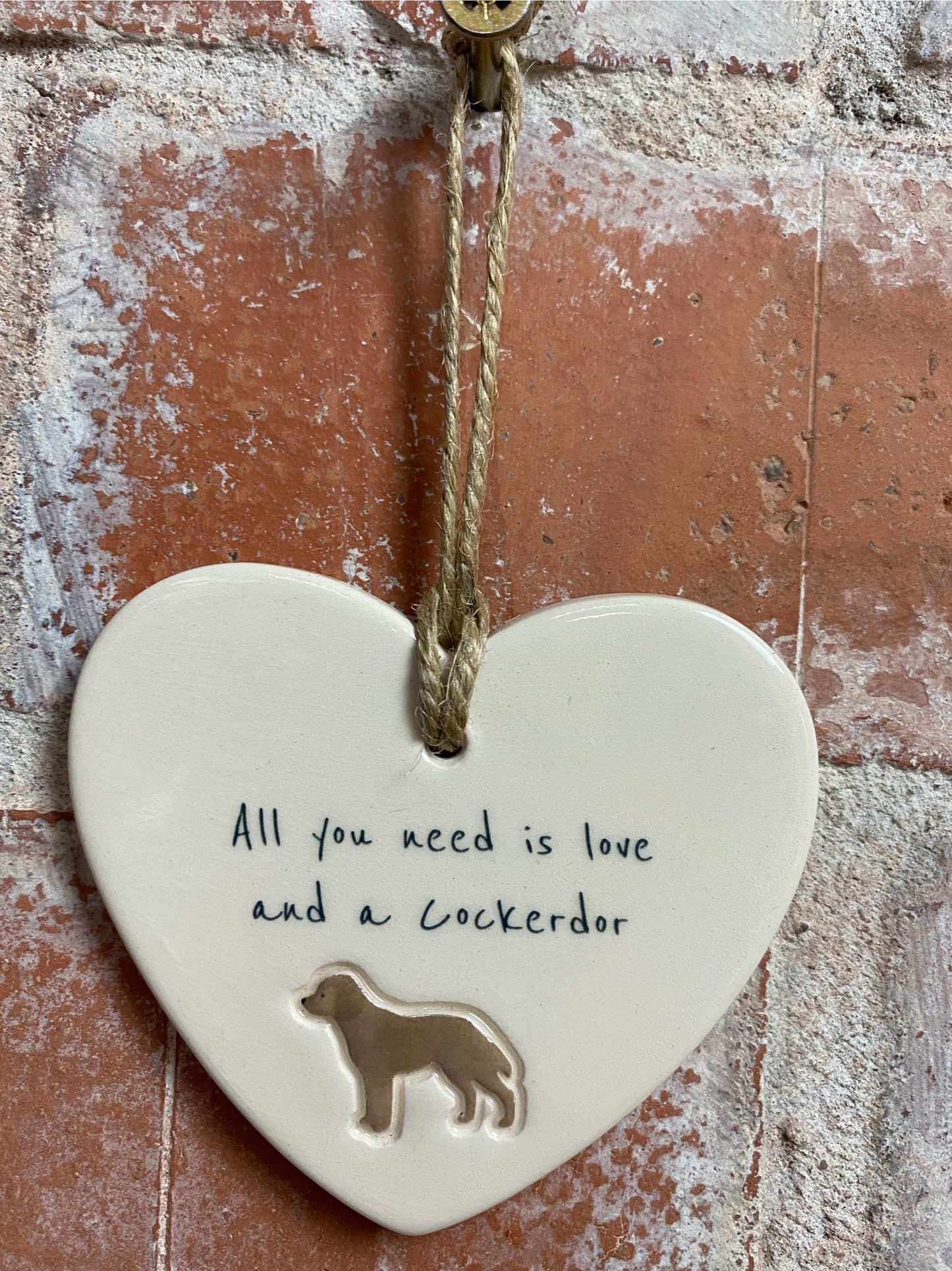 Cockerdor Ceramic Heart Ornament