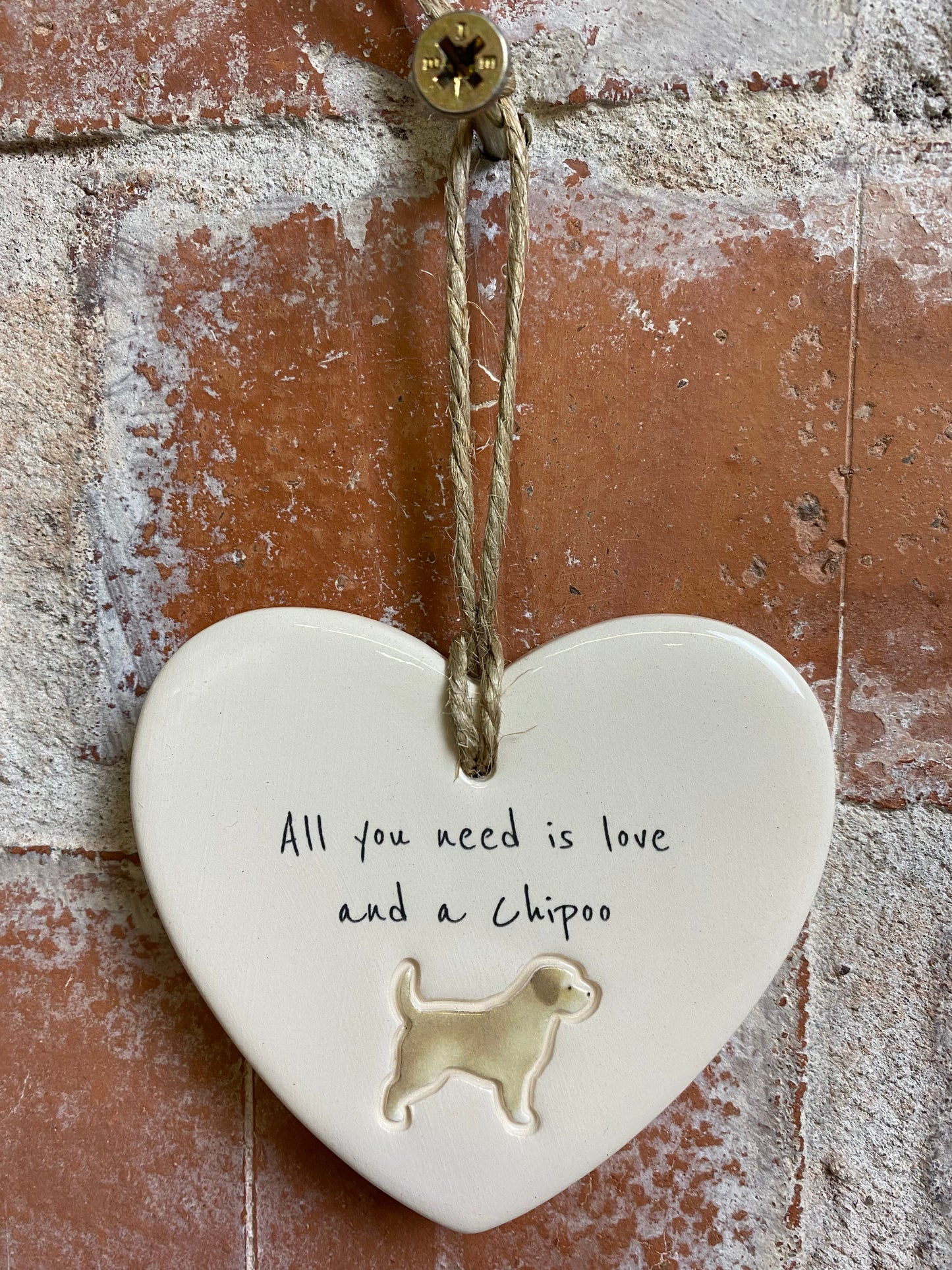 Chipoo Ceramic Heart Ornament