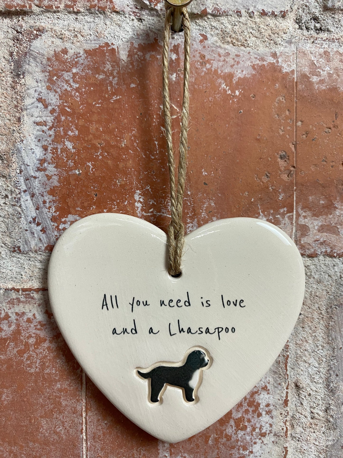 Lhasapoo Ceramic Heart Ornament