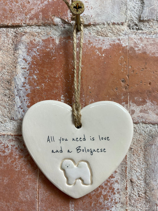 Bolognese Ceramic Heart Ornament
