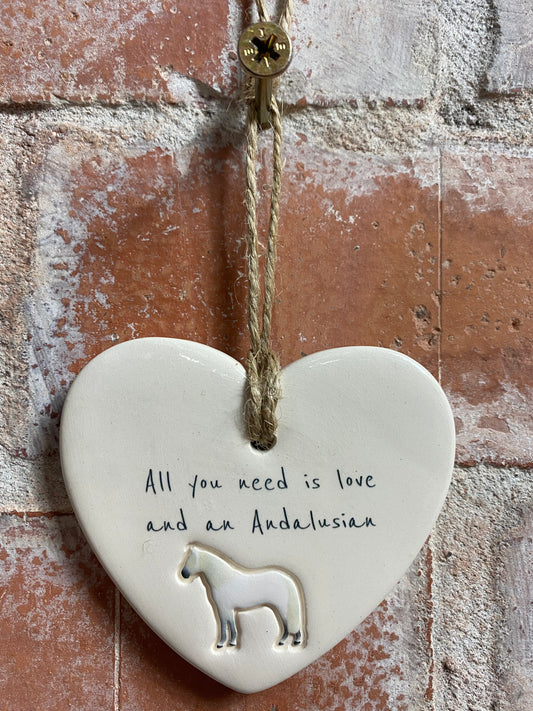 Andalusian Ceramic Heart Ornament