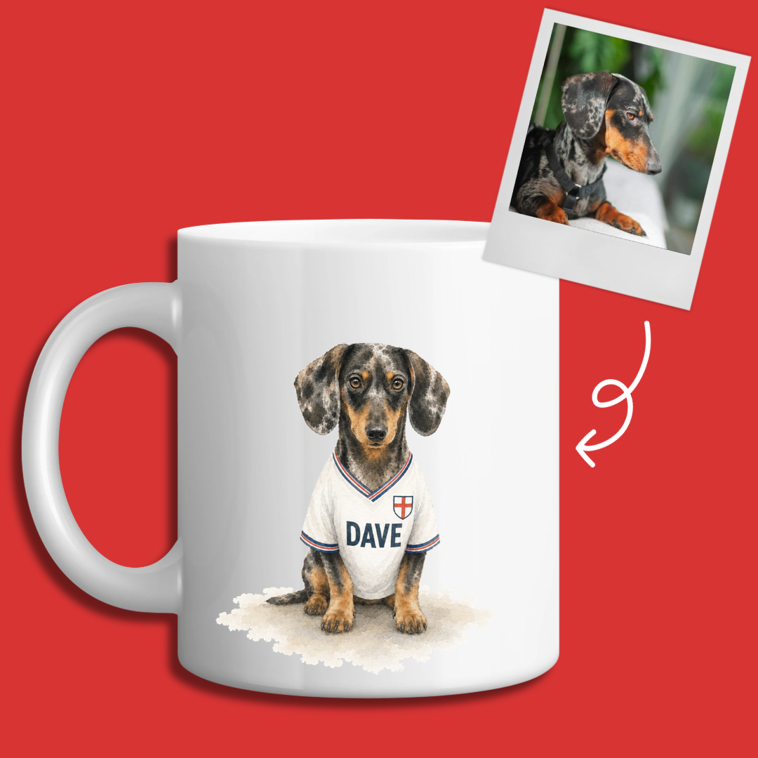 Personalised England Dog Mug