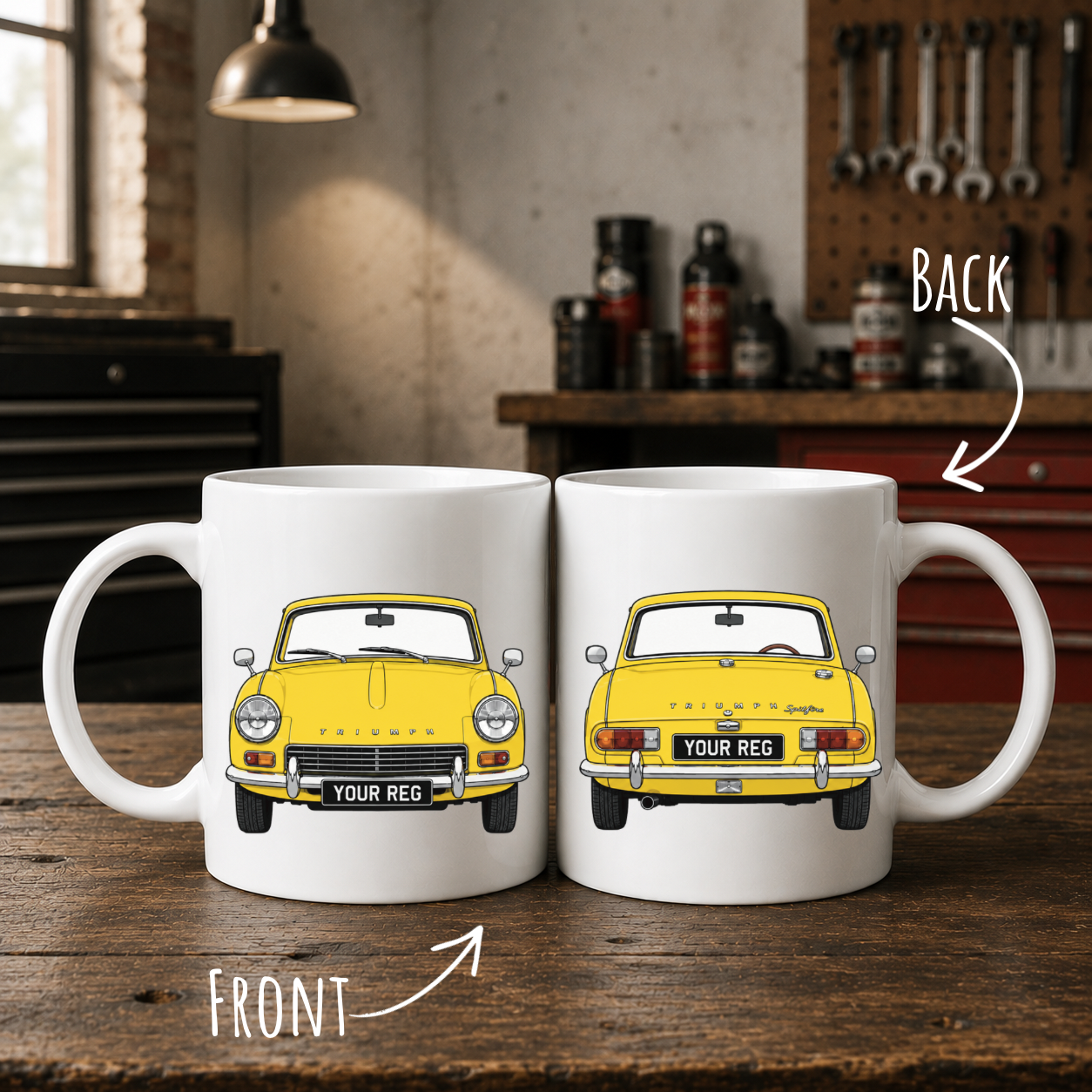 Personalised Triumph Spitfire Mug