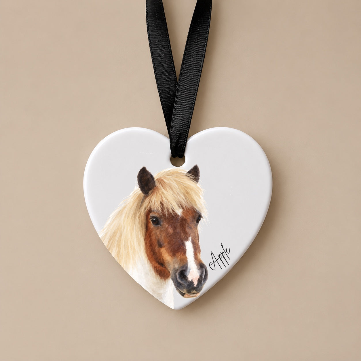 Personalised Watercolour Horse Portrait Ornament