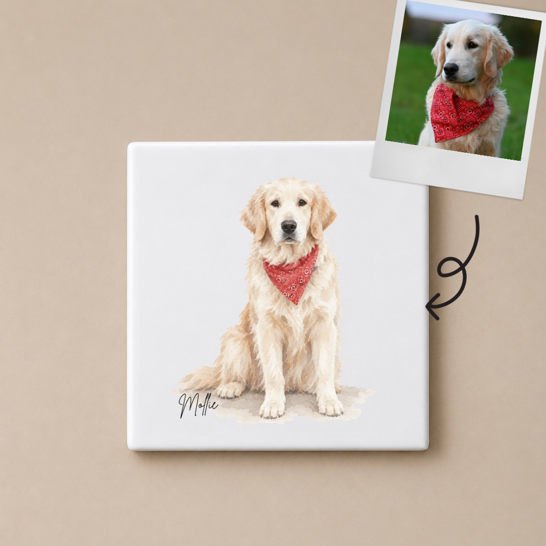 Personalised Dog Coaster