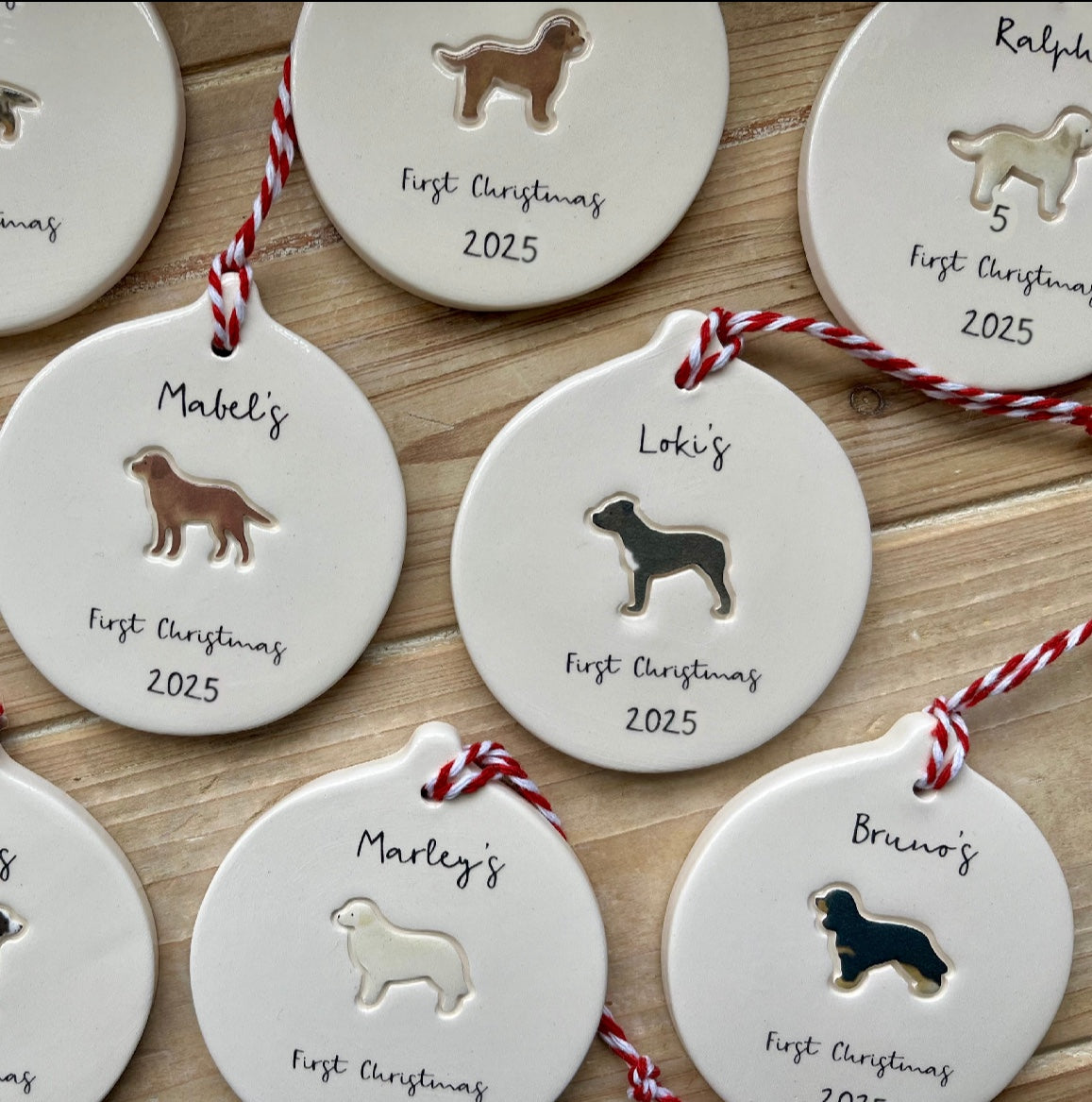 Personalised Dogs First Christmas 2025 Ornament