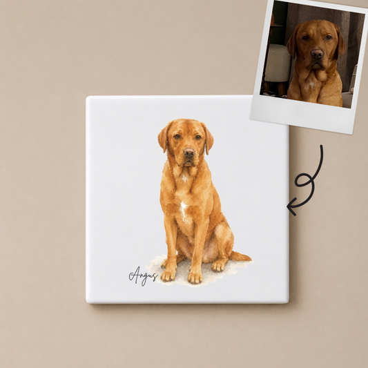 Personalised Dog Coaster