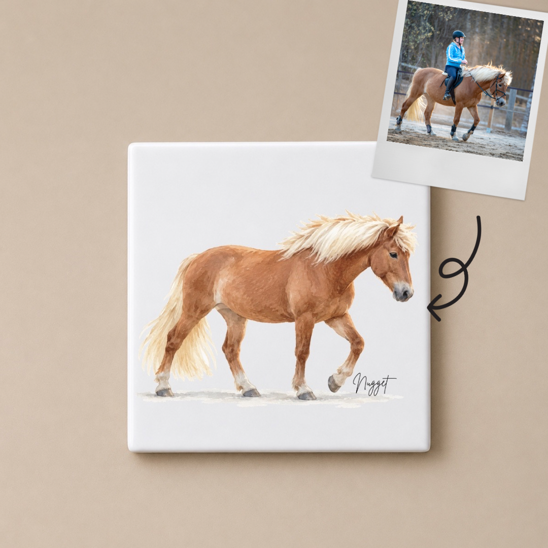 Personalised Horse Coaster