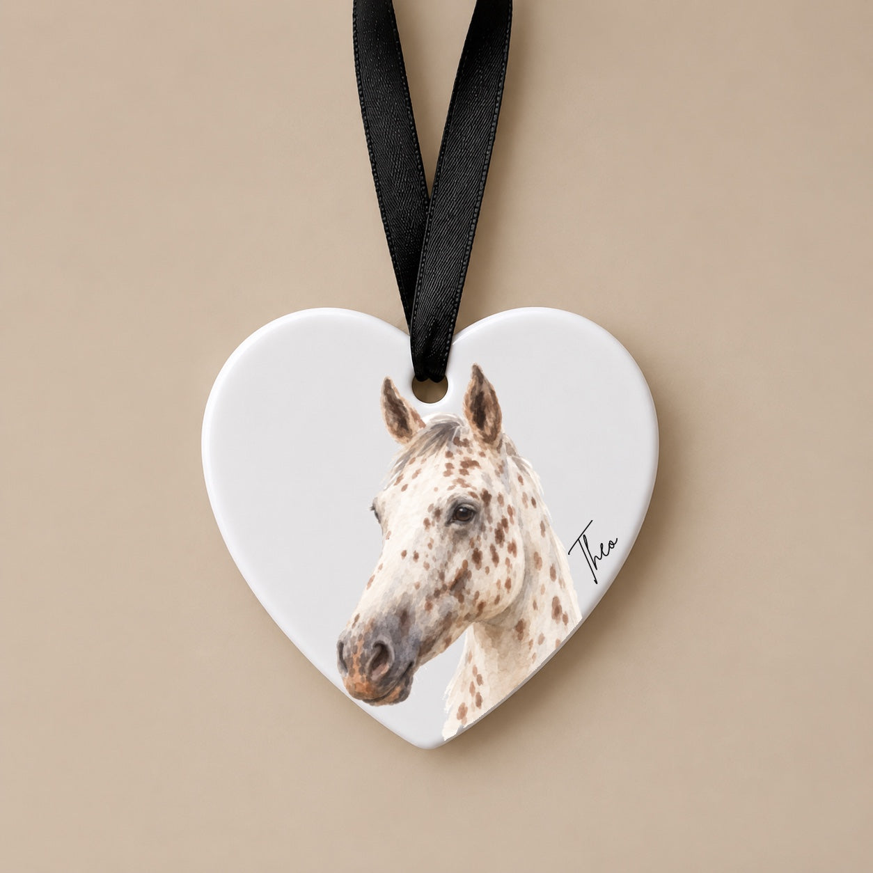 Personalised Watercolour Horse Portrait Ornament