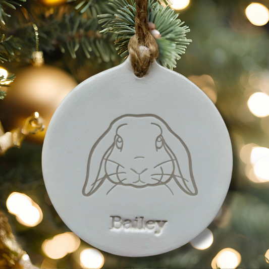 Personalised Lop Rabbit Bauble