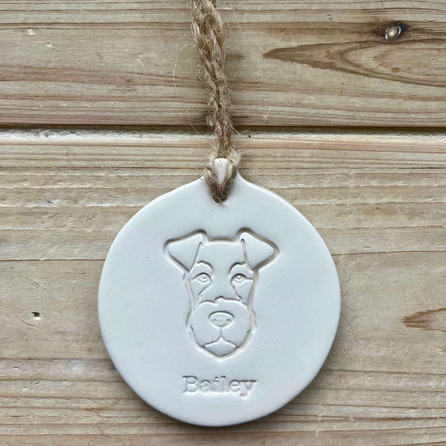 Personalised Wire Fox Terrier Decoration