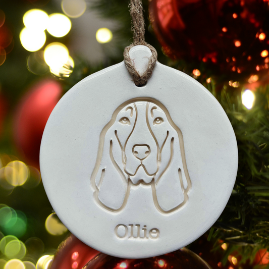 Personalised Basset Hound Bauble
