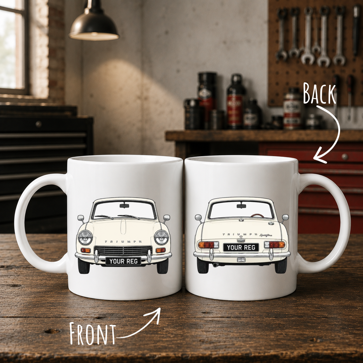 Personalised Triumph Spitfire Mug