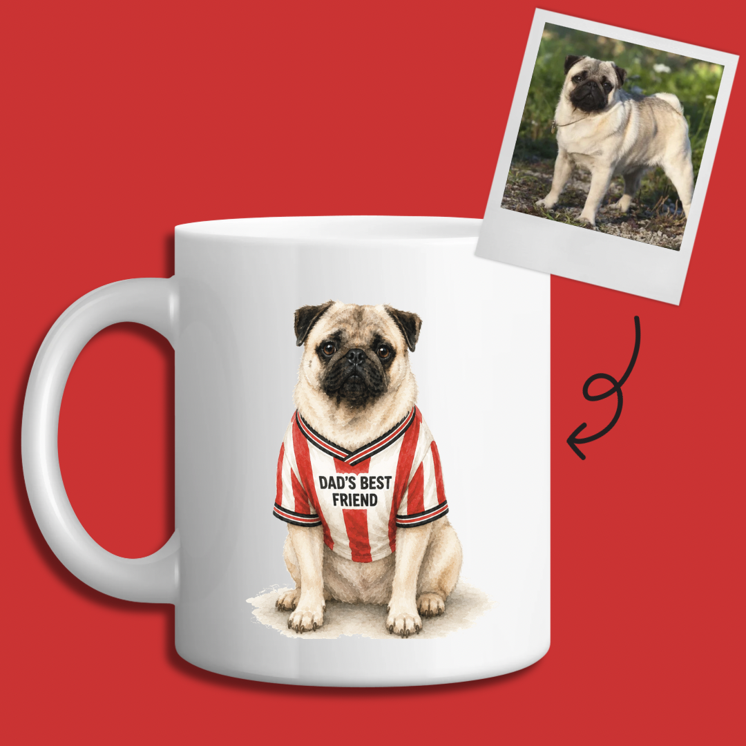Personalised Father’s Day Sunderland Dog Mug
