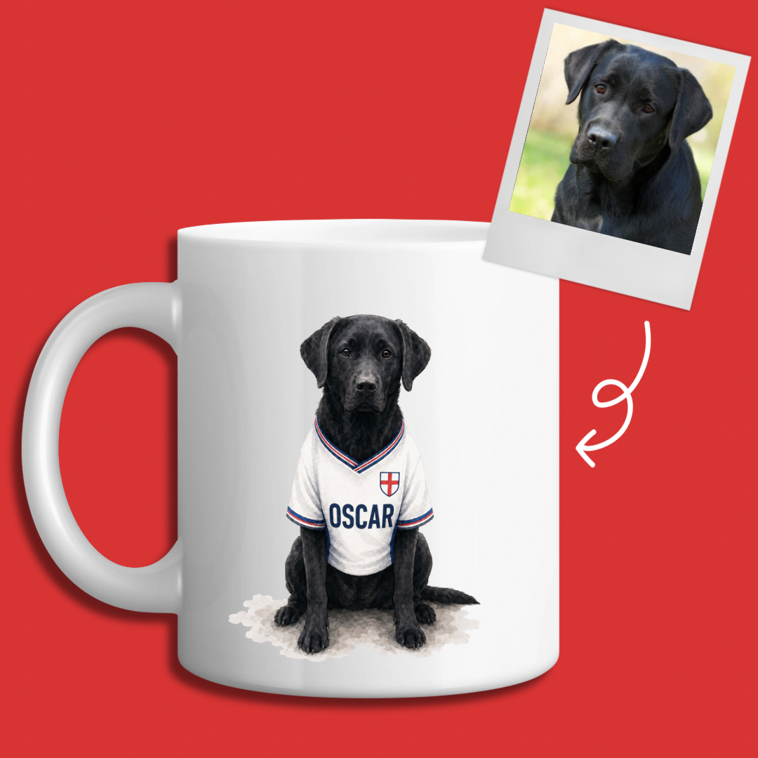 Personalised England Dog Mug