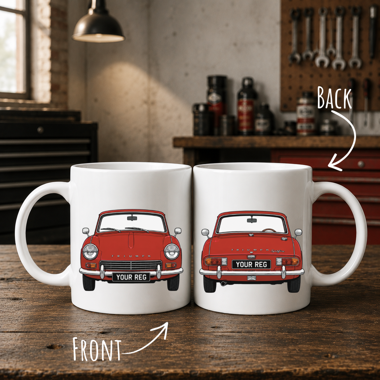 Personalised Triumph Spitfire Mug
