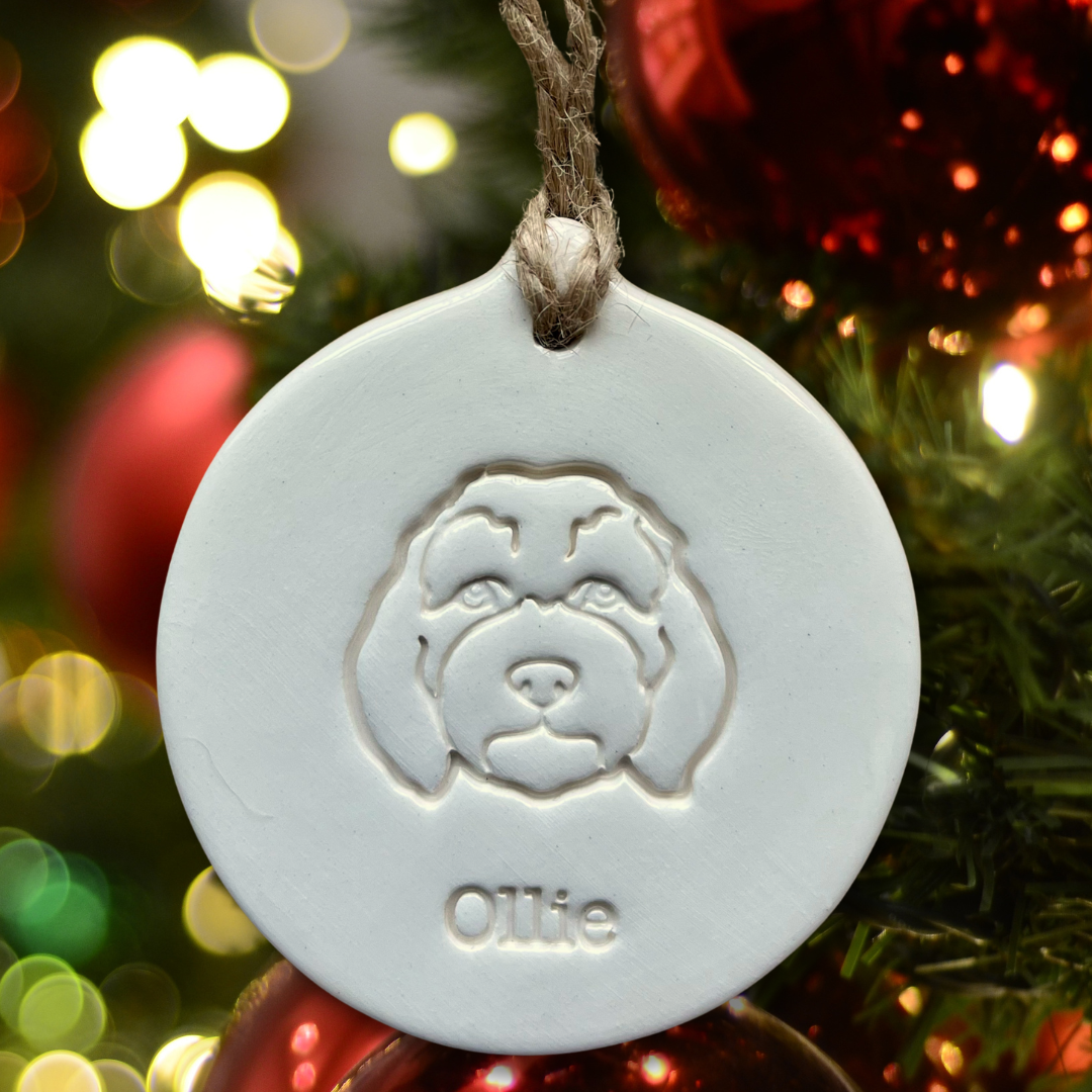 Cockapoo Tree Decoration Personalised Cockapoo Bauble | Custom Dog Xmas Tree Decoration