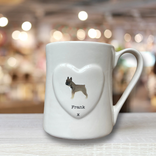Personalised Dog Mug Heart Design