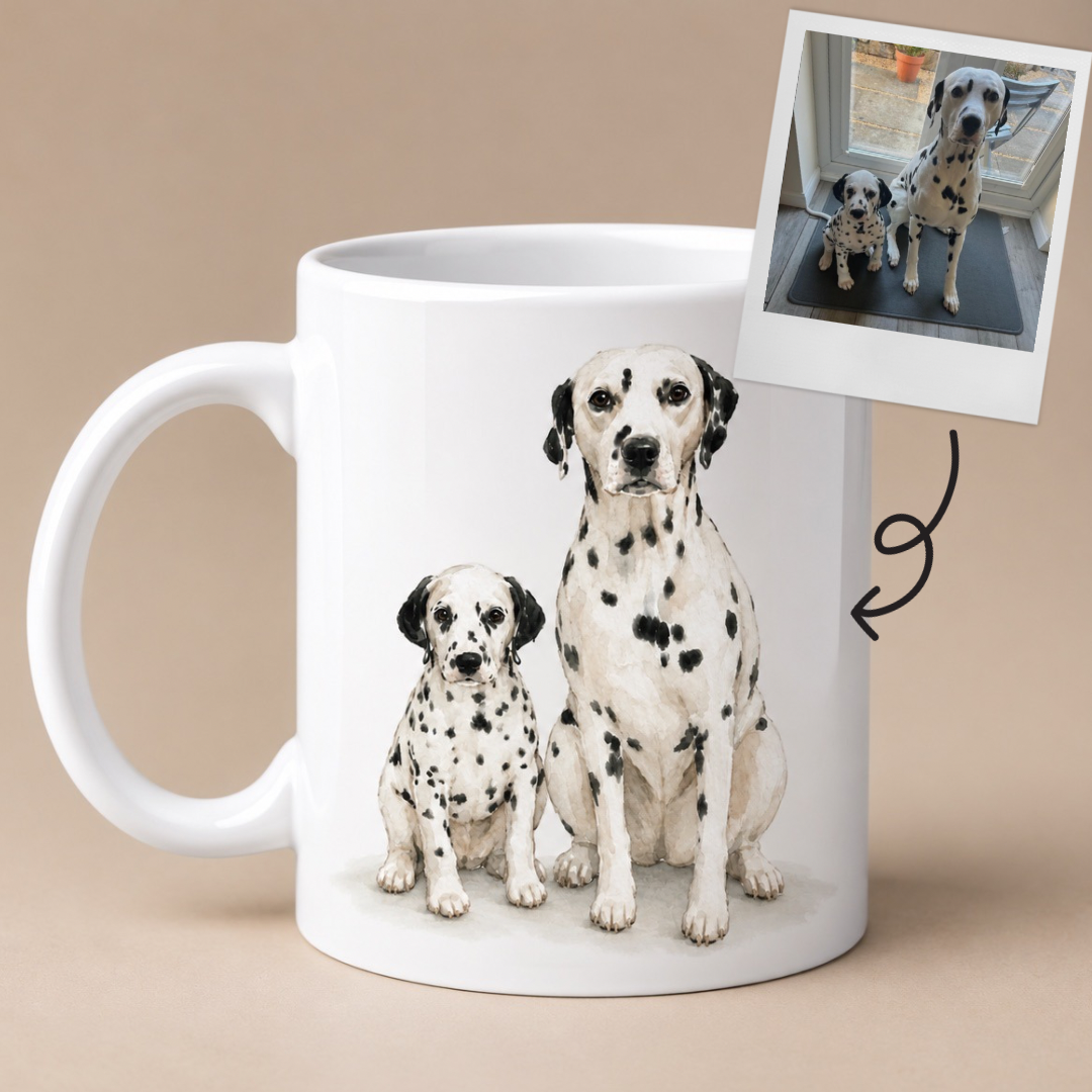 Personalised Dog Mug with 2 Dogs