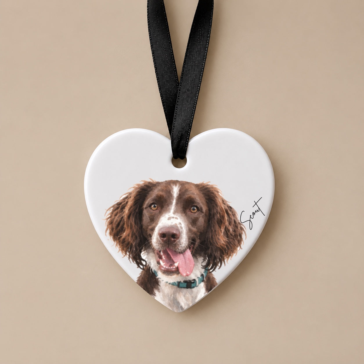 Personalised Watercolour Dog Portrait Ornament