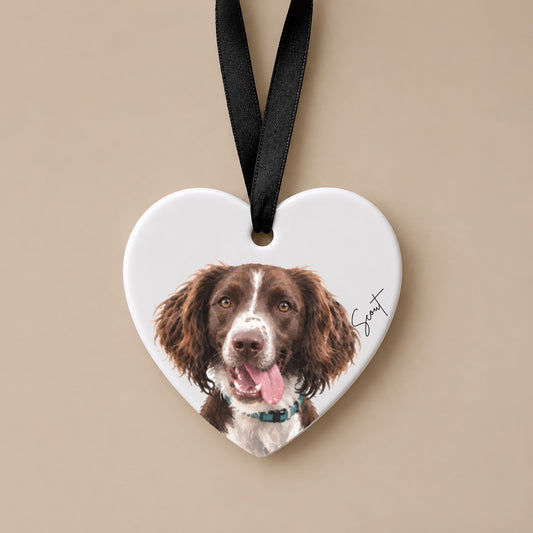 Personalised Watercolour Dog Portrait Ornament