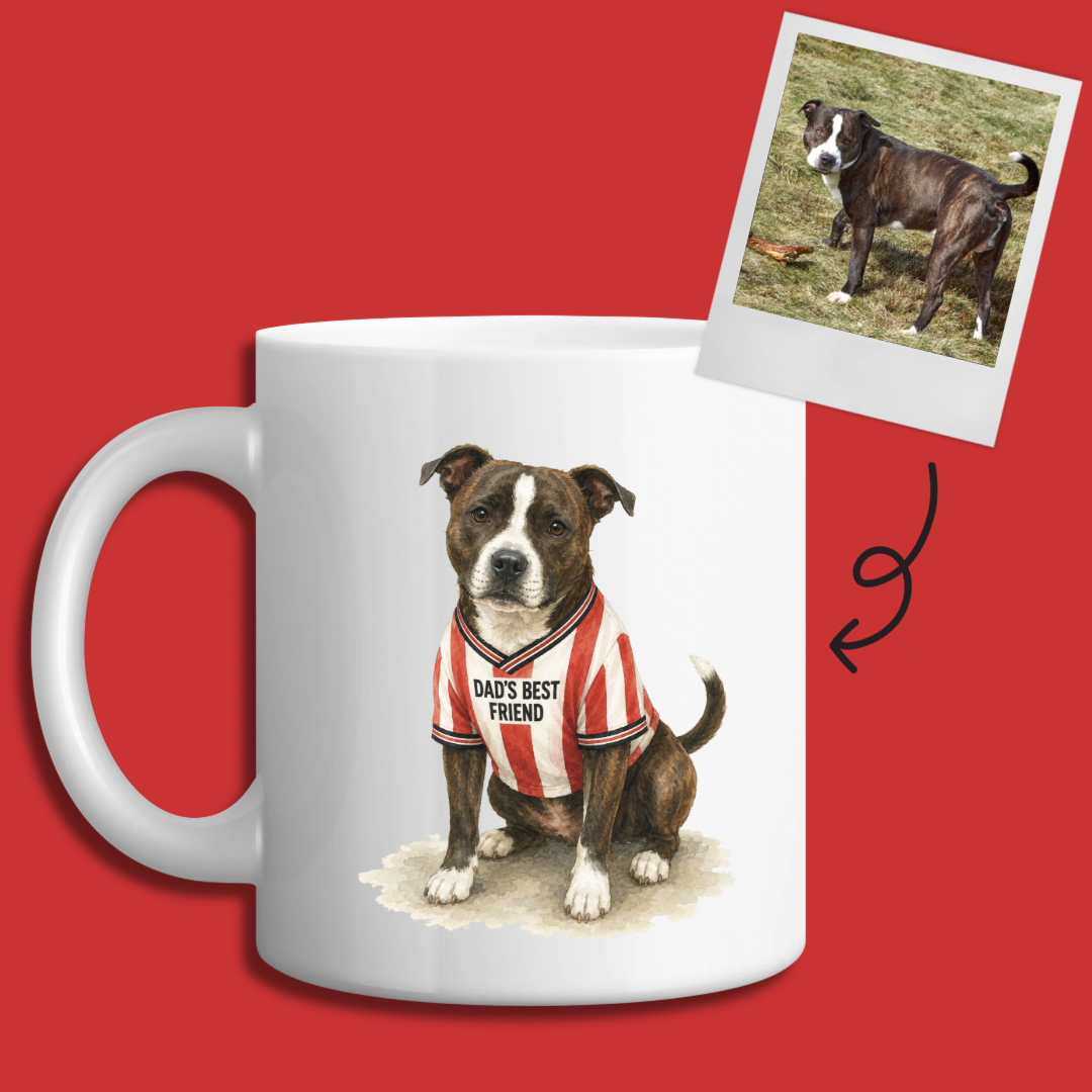 Personalised Father’s Day Sunderland Dog Mug