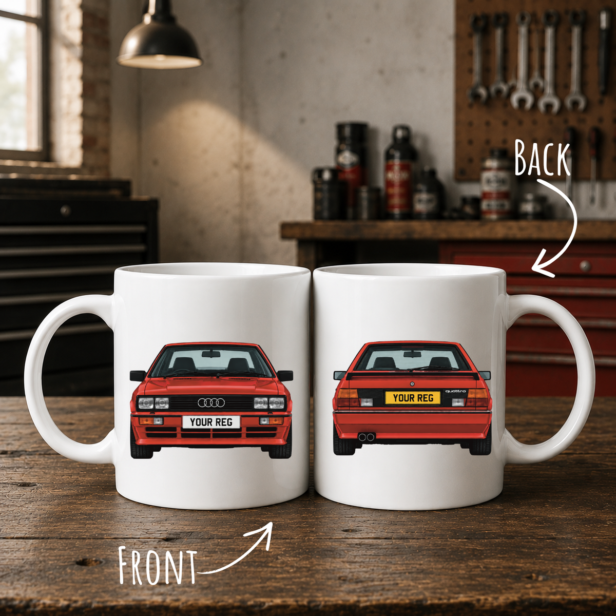 Personalised Audi Quattro Mug