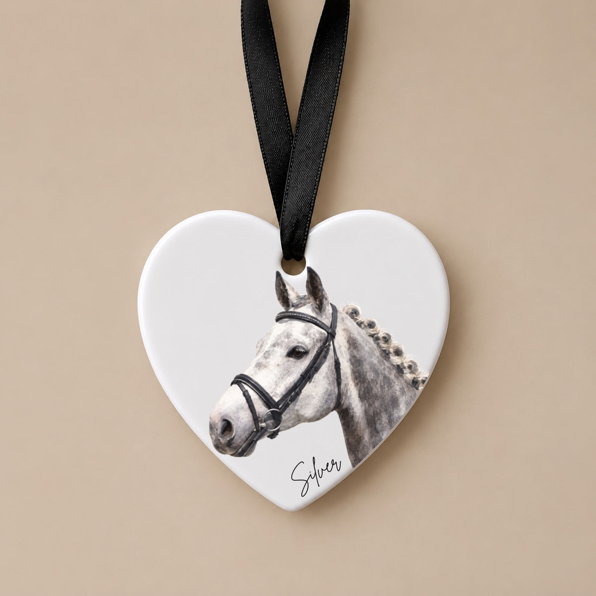 Personalised Watercolour Horse Portrait Ornament