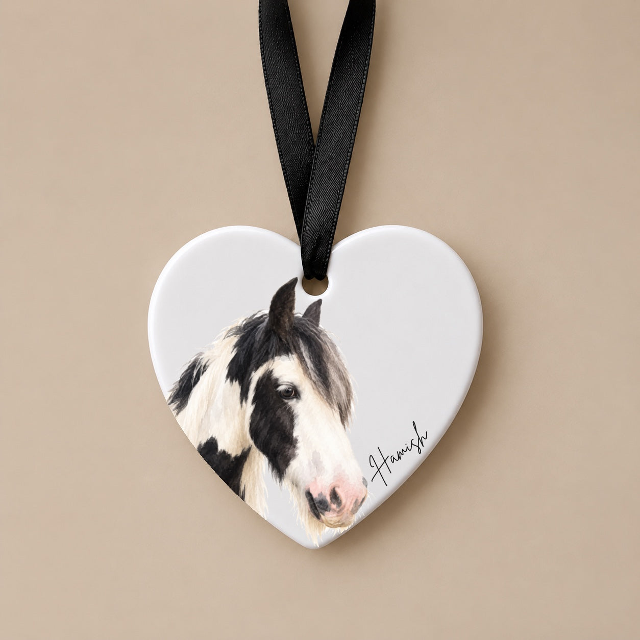 Personalised Watercolour Horse Portrait Ornament