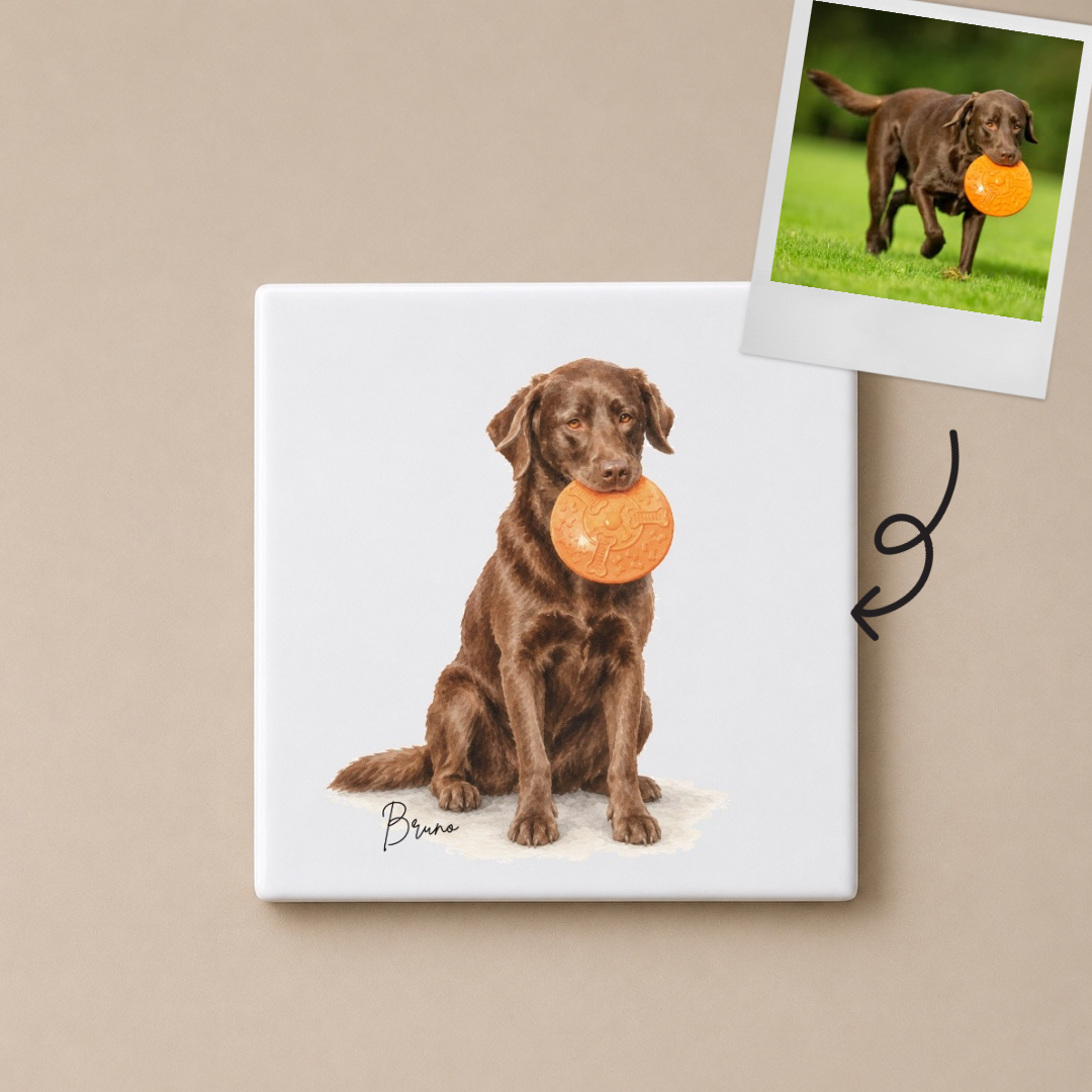 Personalised Dog Coaster