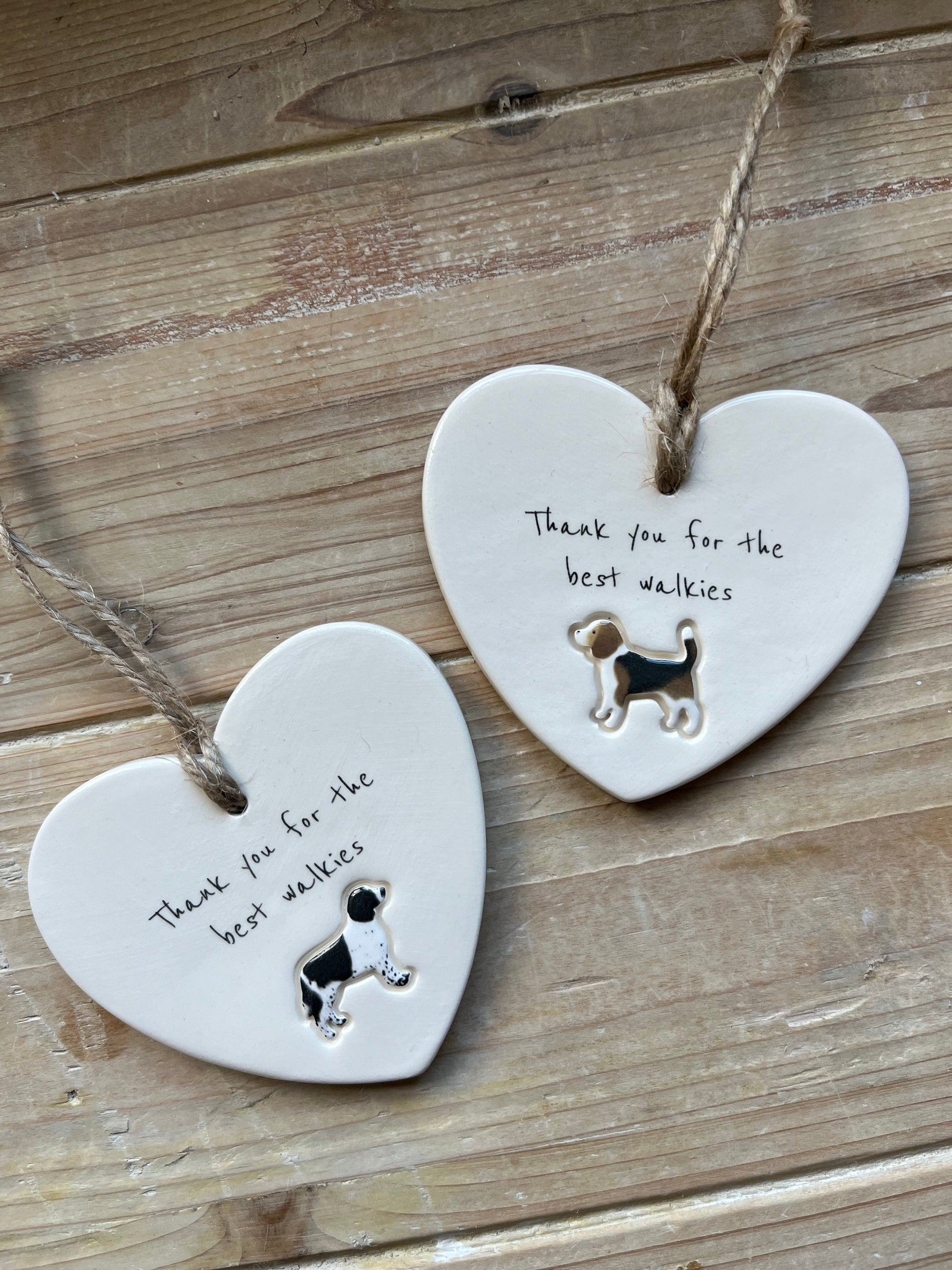 Personalised Dog Walker Ceramic Pet Ornaments Custom Dog