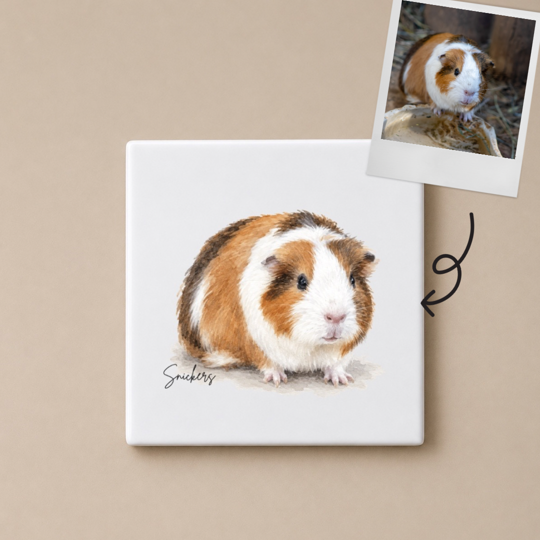 Personalised Guinea Pig Coaster