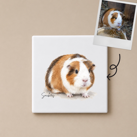 Personalised Guinea Pig Coaster
