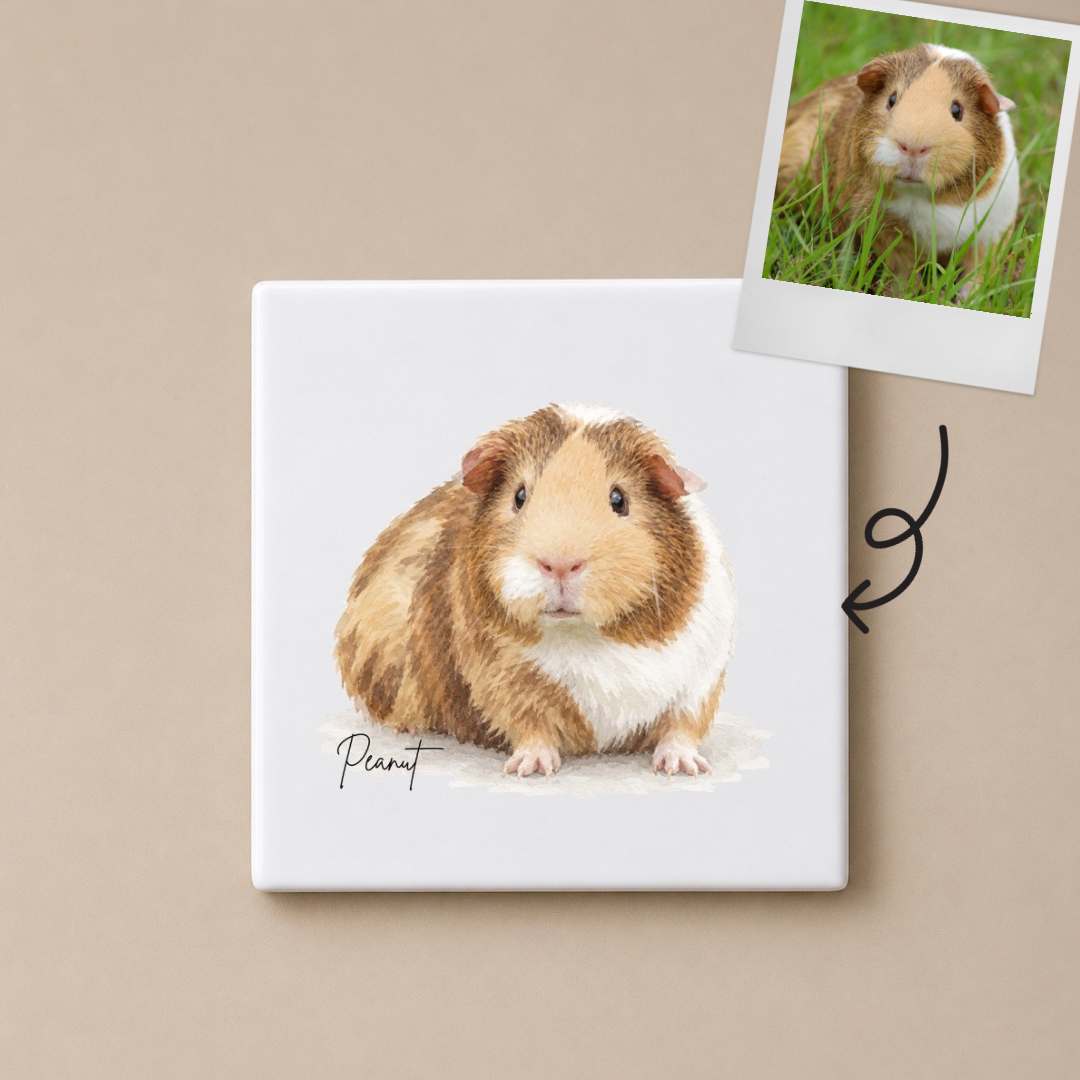 Personalised Guinea Pig Coaster