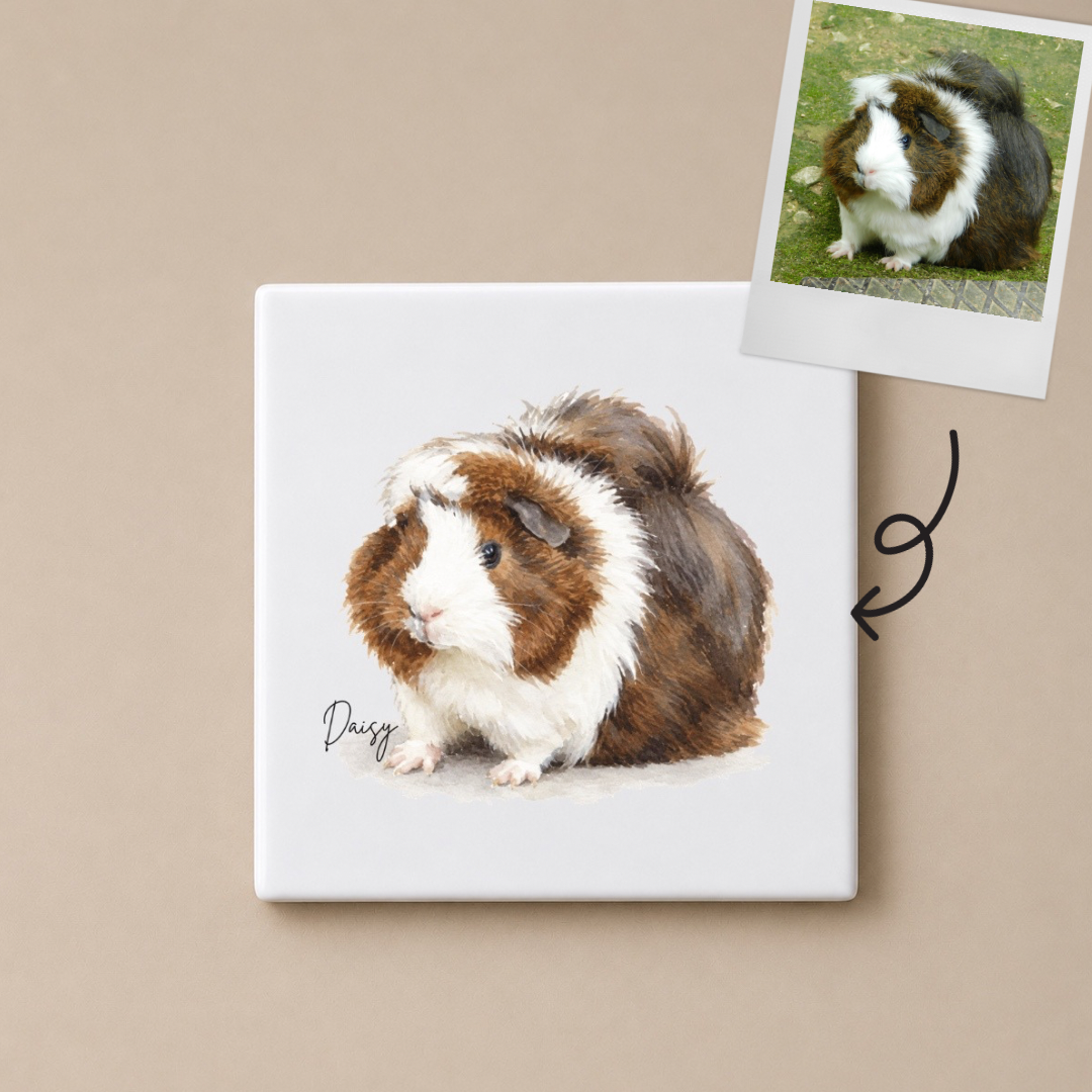 Personalised Guinea Pig Coaster