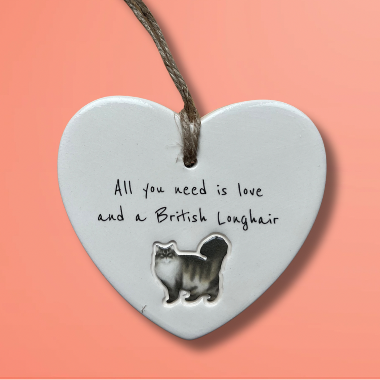 Handmade British Longhair Cat Ornament