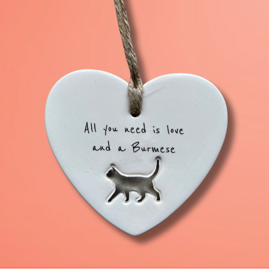 Handmade Burmese Cat Ornament