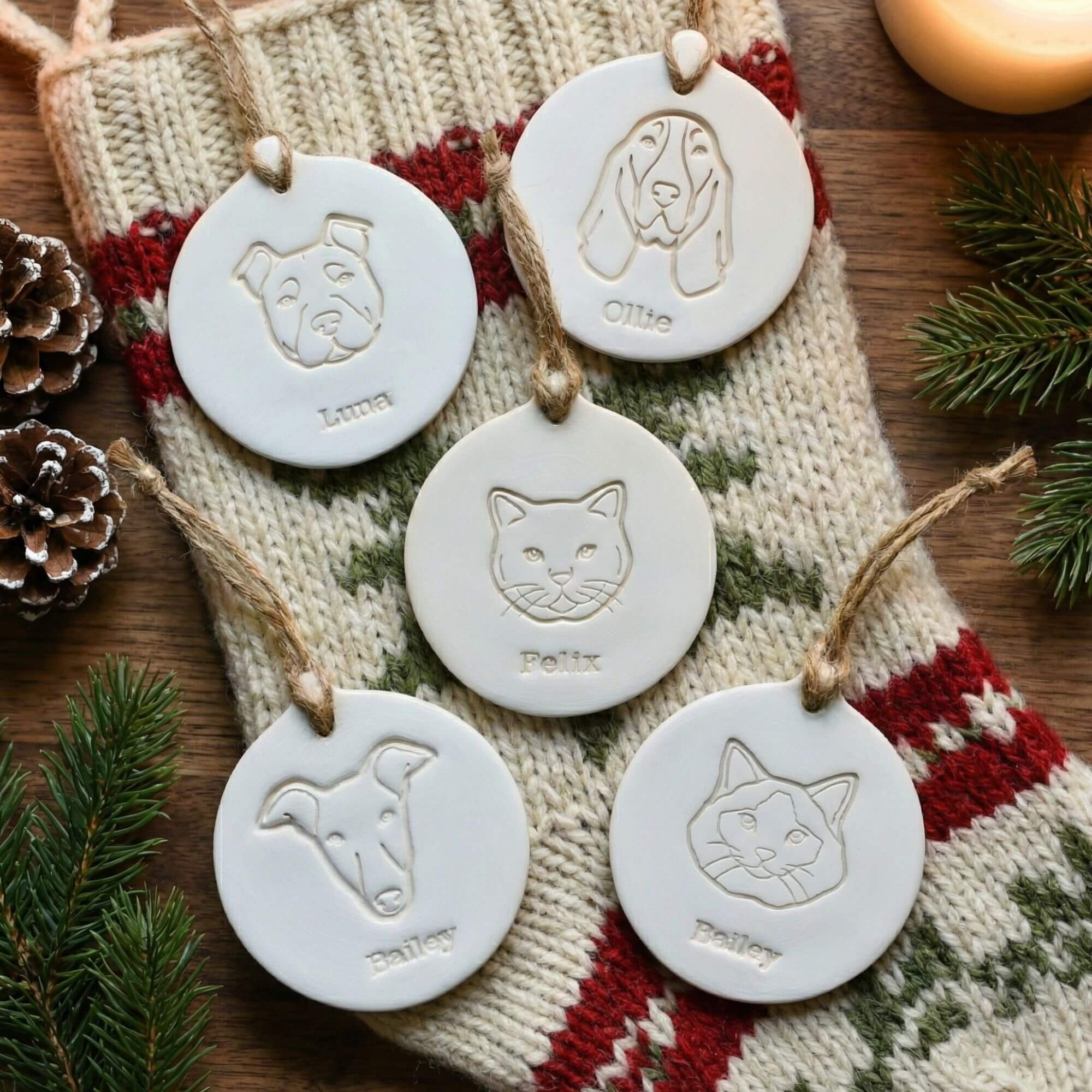 xmas pet gifts on stocking