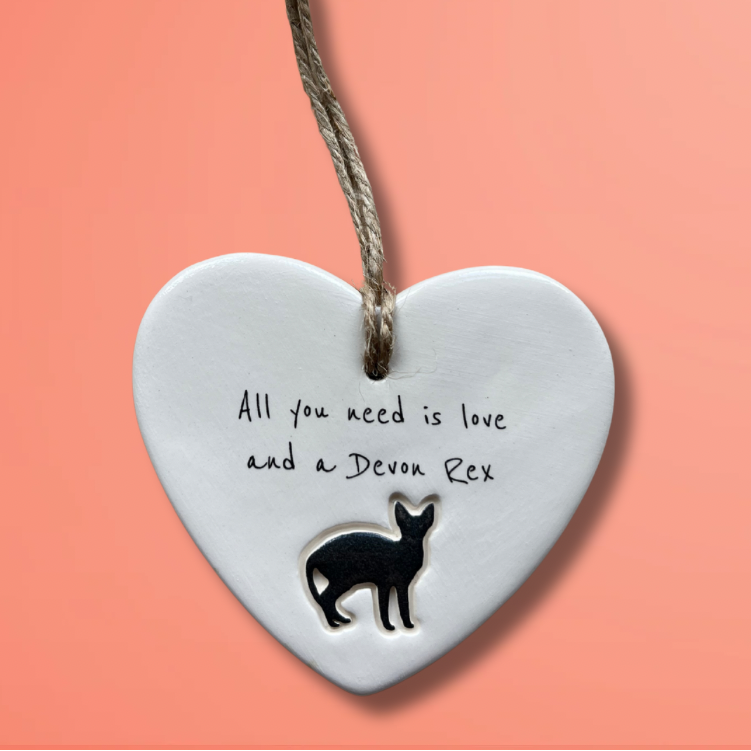 Handmade Devon Rex Cat Ornament