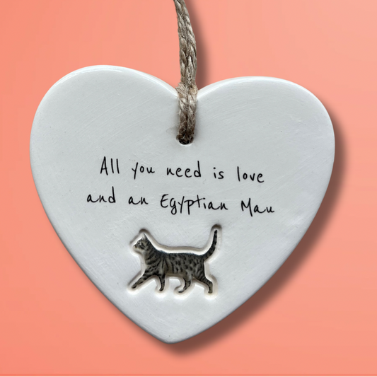 Handmade Egyptian Mau Cat Ornament