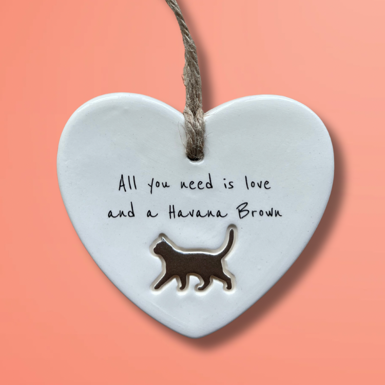 Handmade Havana Brown Cat Ornament