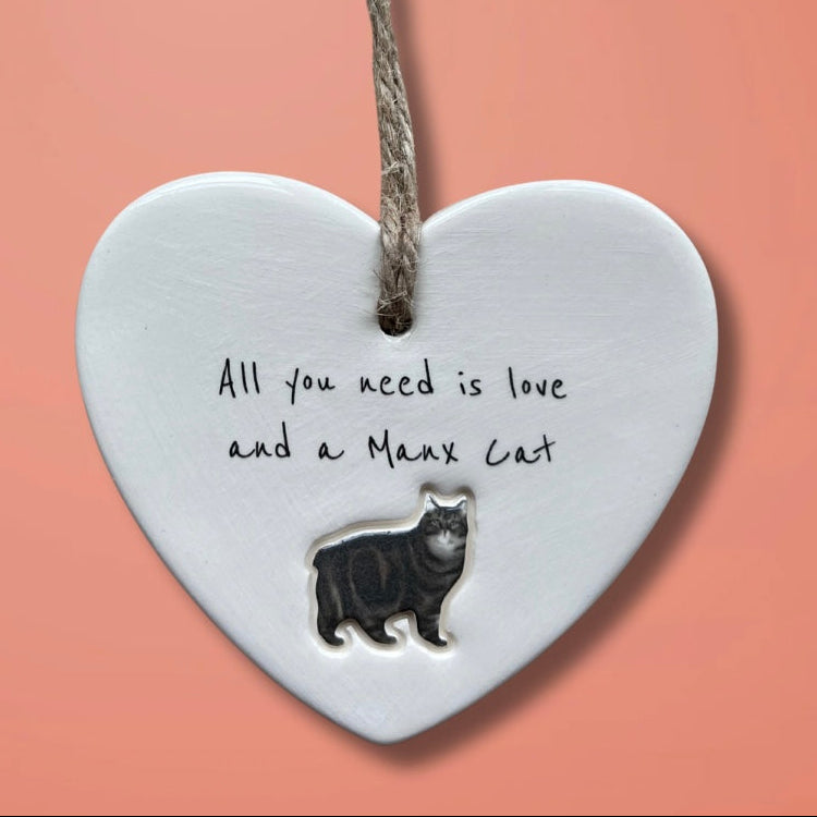 Handmade Manx Cat Ornament