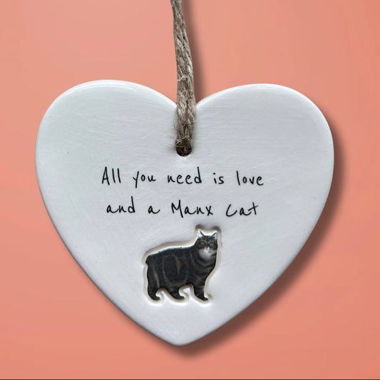 Handmade Manx Cat Ornament