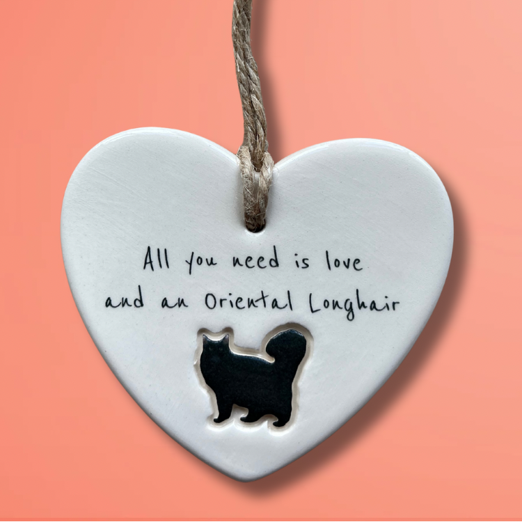 Handmade Oriental Longhair Cat Ornament